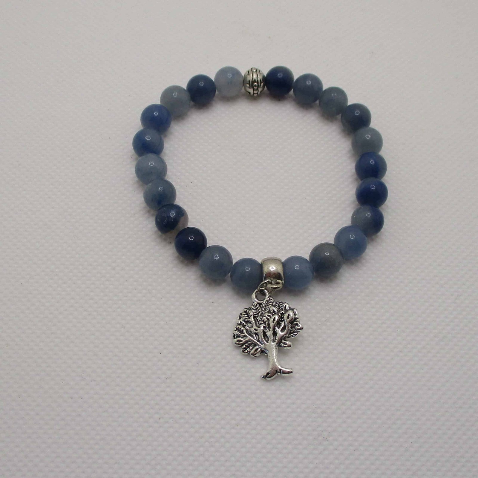 Bracelet En Aventurine Bleue Pierres Naturelles 8mm - Neuf Avec étiquettes, Pierre Apaisante, Style épuré
